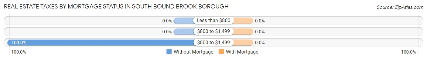 Real Estate Taxes by Mortgage Status in South Bound Brook borough