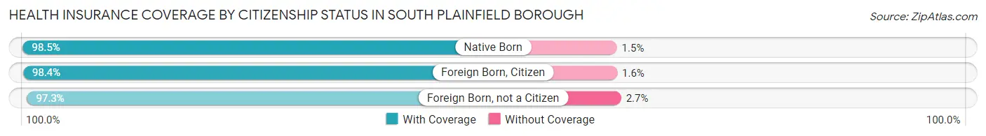 Health Insurance Coverage by Citizenship Status in South Plainfield borough