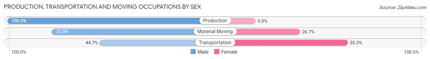 Production, Transportation and Moving Occupations by Sex in Upper Greenwood Lake