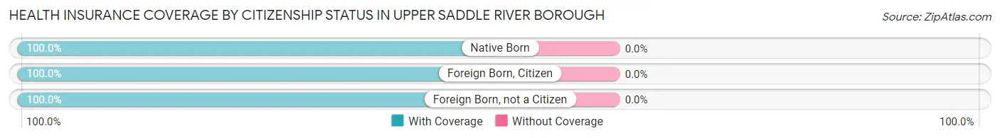 Health Insurance Coverage by Citizenship Status in Upper Saddle River borough