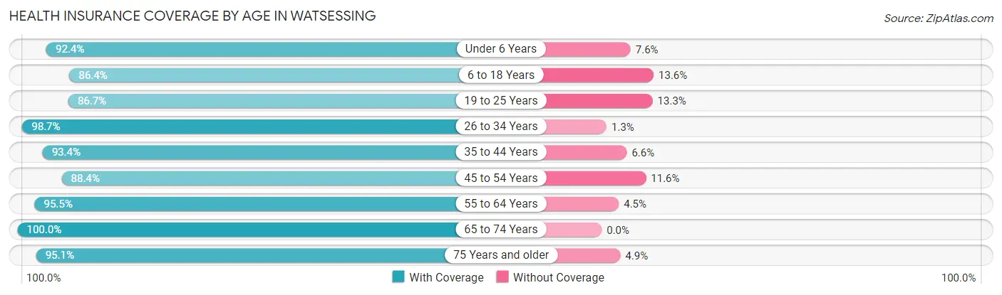 Health Insurance Coverage by Age in Watsessing