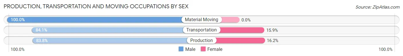 Production, Transportation and Moving Occupations by Sex in West Park