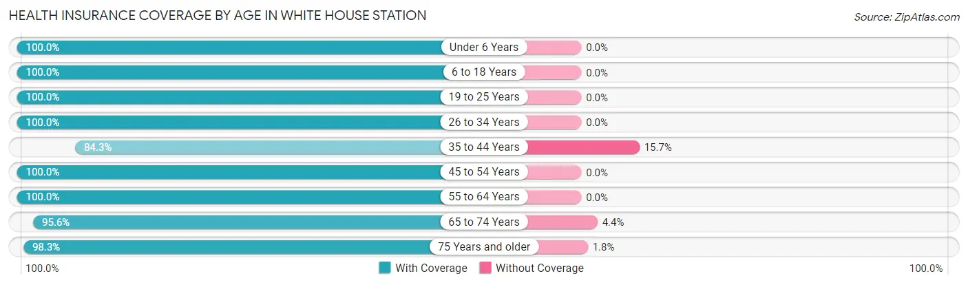 Health Insurance Coverage by Age in White House Station