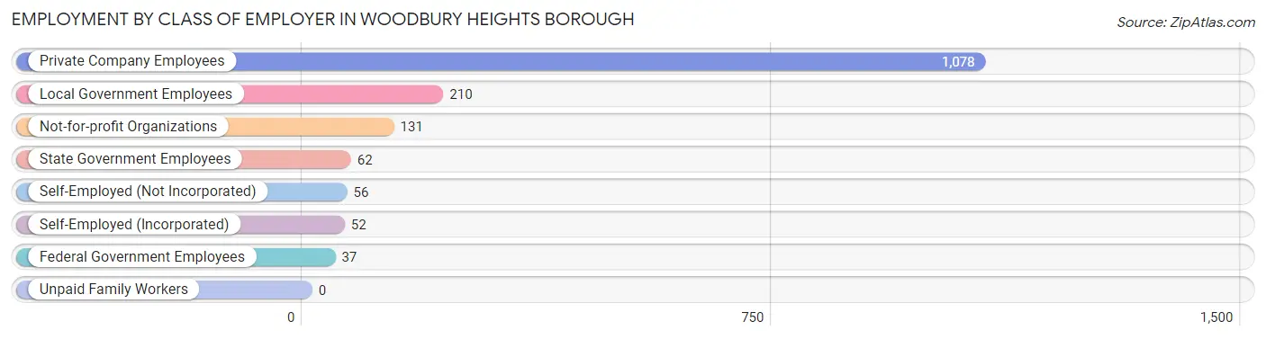 Employment by Class of Employer in Woodbury Heights borough