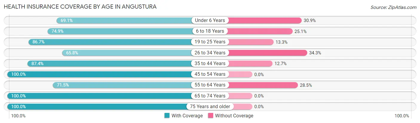 Health Insurance Coverage by Age in Angustura