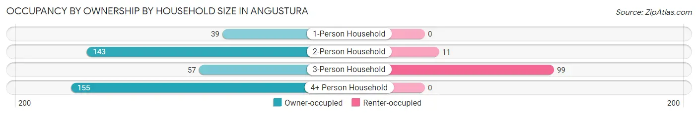 Occupancy by Ownership by Household Size in Angustura