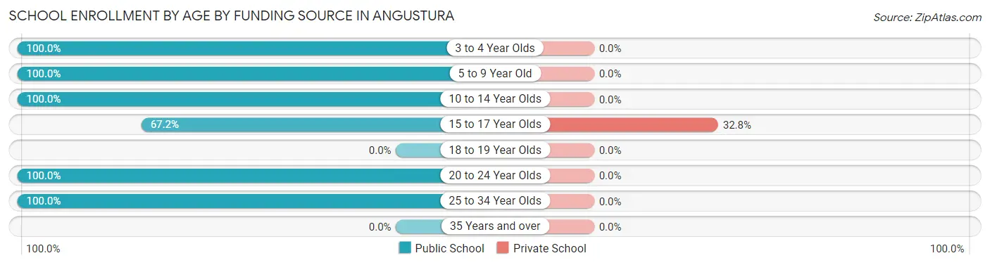 School Enrollment by Age by Funding Source in Angustura
