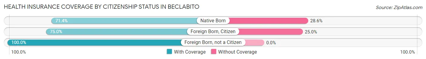 Health Insurance Coverage by Citizenship Status in Beclabito