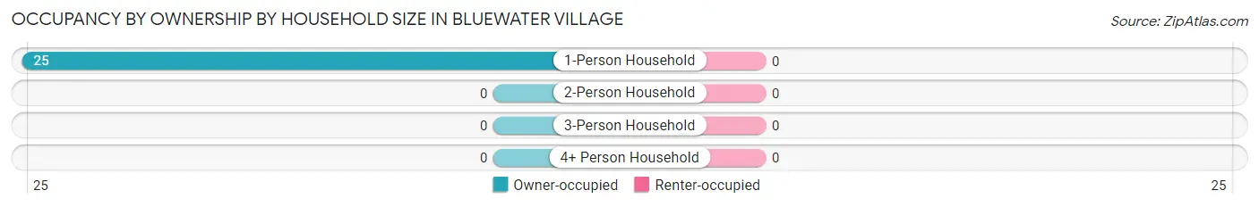 Occupancy by Ownership by Household Size in Bluewater Village