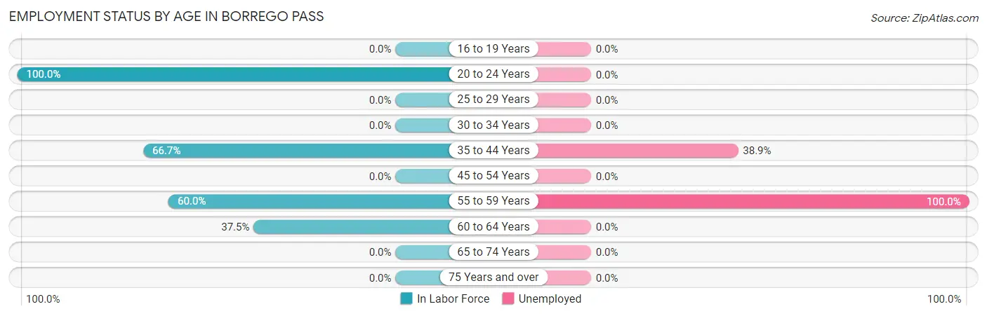 Employment Status by Age in Borrego Pass