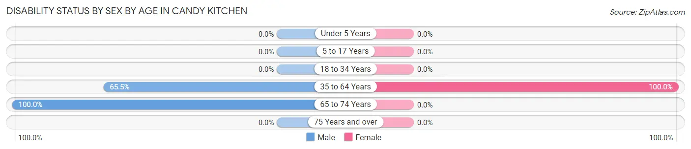 Disability Status by Sex by Age in Candy Kitchen