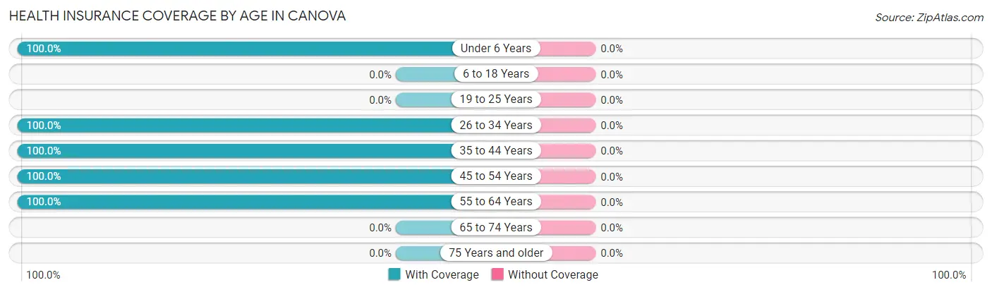 Health Insurance Coverage by Age in Canova