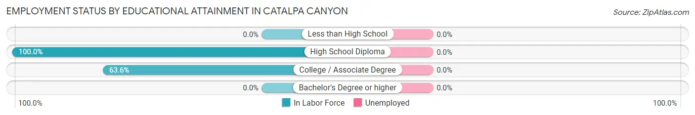 Employment Status by Educational Attainment in Catalpa Canyon