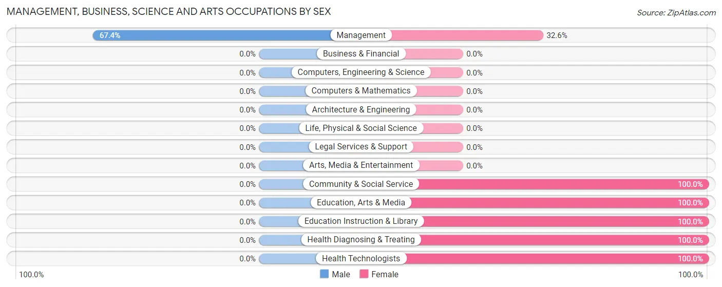 Management, Business, Science and Arts Occupations by Sex in Chamberino
