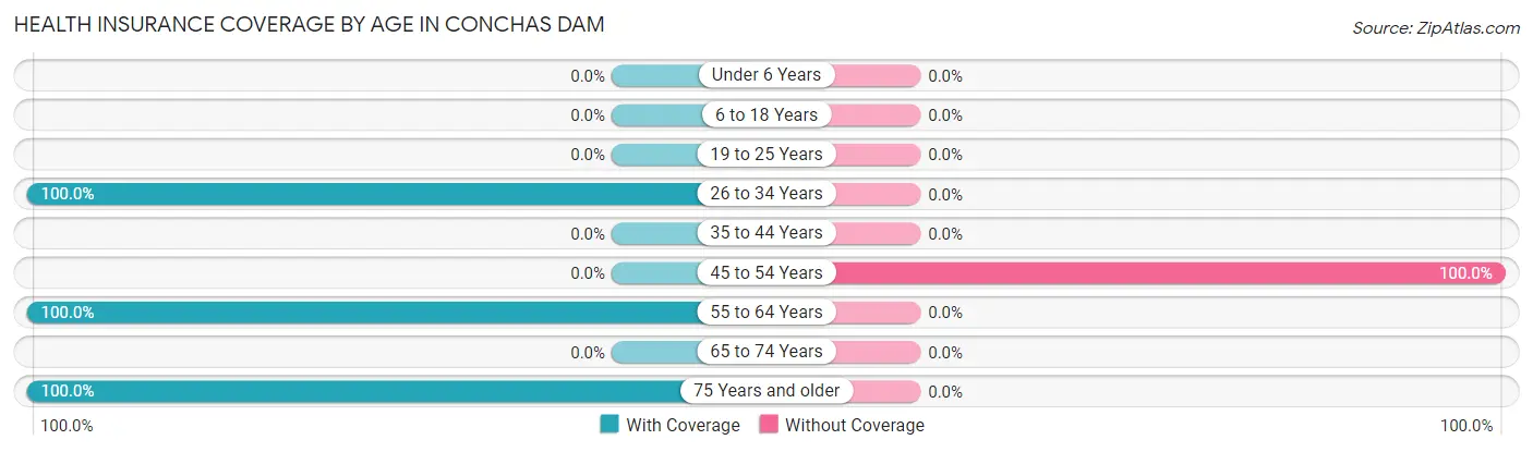Health Insurance Coverage by Age in Conchas Dam