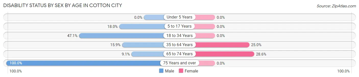 Disability Status by Sex by Age in Cotton City