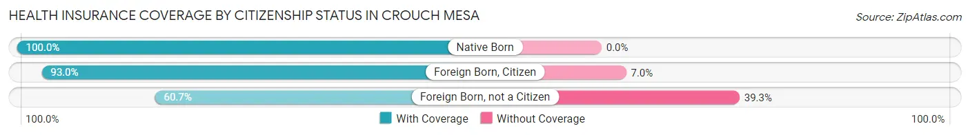 Health Insurance Coverage by Citizenship Status in Crouch Mesa