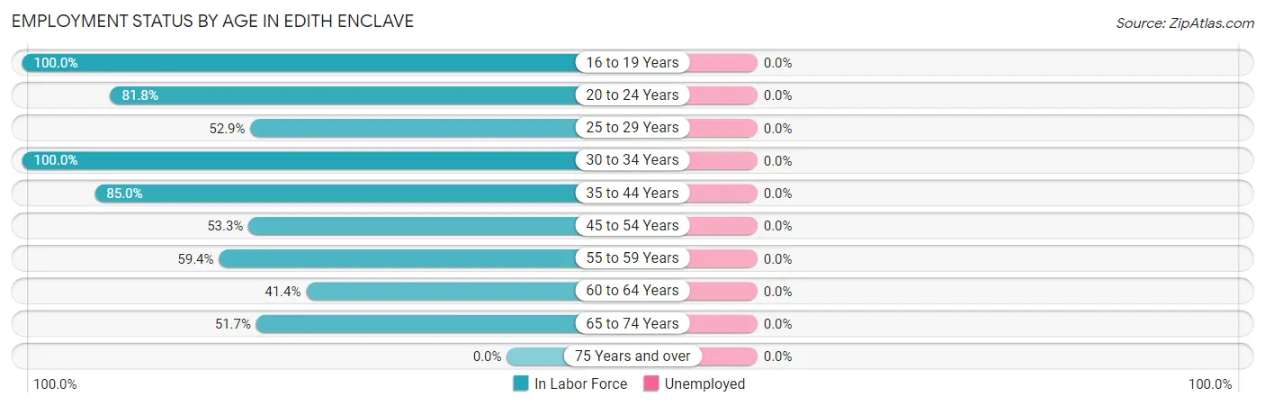 Employment Status by Age in Edith Enclave
