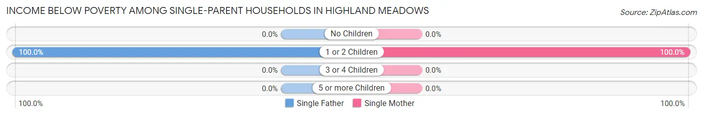 Income Below Poverty Among Single-Parent Households in Highland Meadows