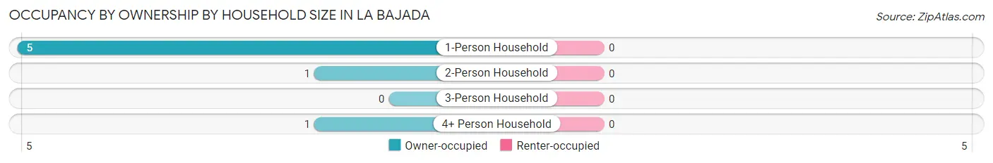 Occupancy by Ownership by Household Size in La Bajada