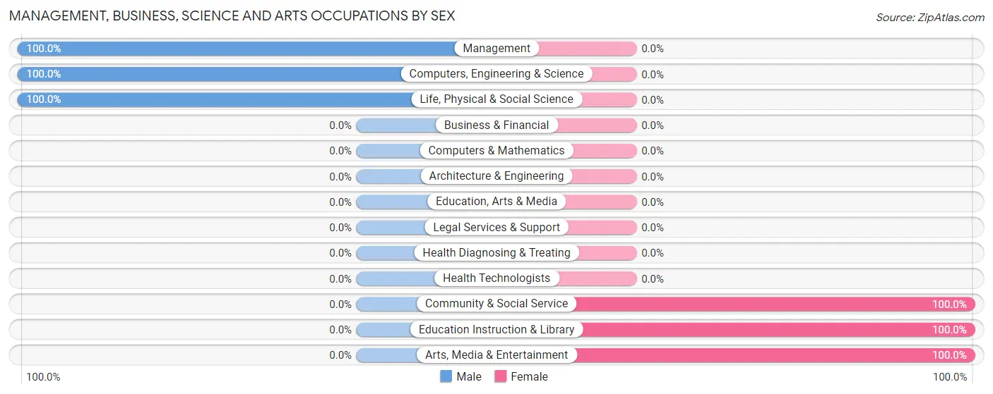 Management, Business, Science and Arts Occupations by Sex in Lamy