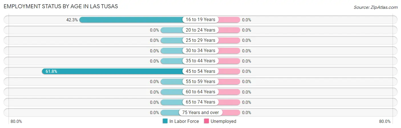 Employment Status by Age in Las Tusas
