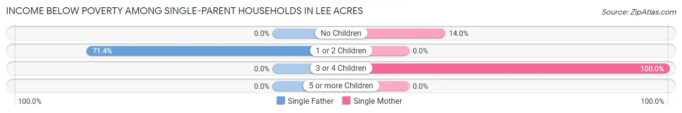 Income Below Poverty Among Single-Parent Households in Lee Acres