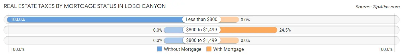 Real Estate Taxes by Mortgage Status in Lobo Canyon