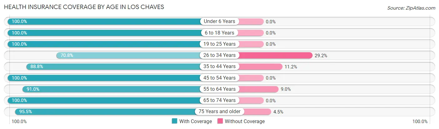 Health Insurance Coverage by Age in Los Chaves