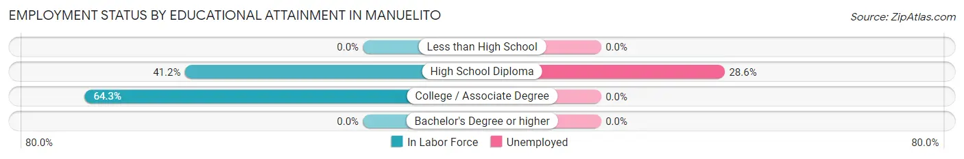 Employment Status by Educational Attainment in Manuelito