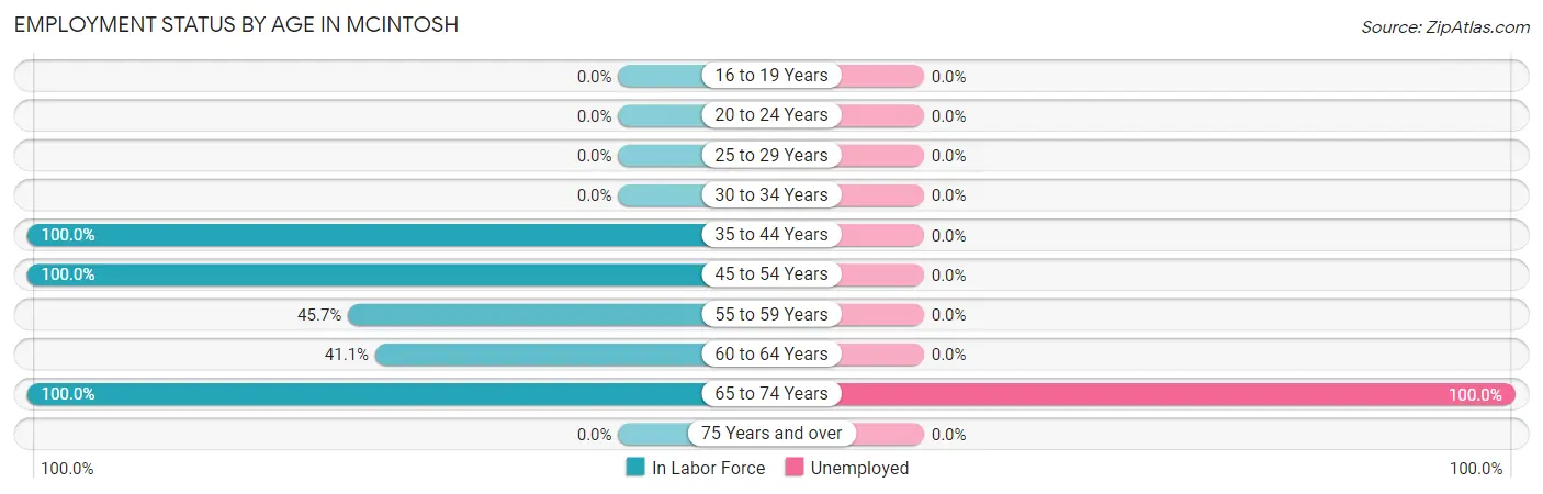 Employment Status by Age in Mcintosh