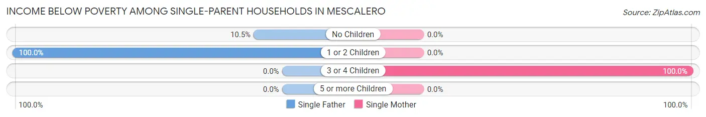 Income Below Poverty Among Single-Parent Households in Mescalero