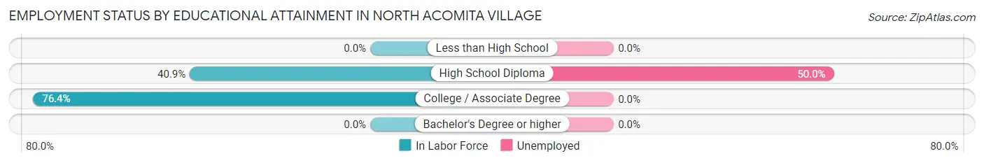 Employment Status by Educational Attainment in North Acomita Village