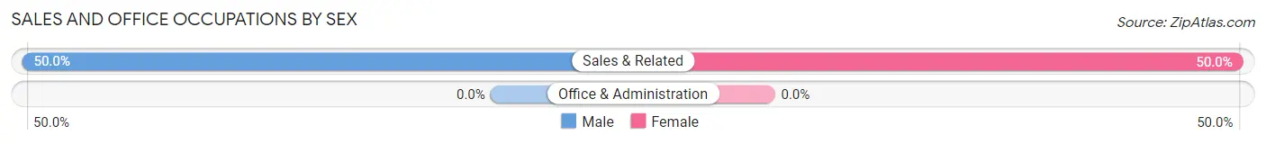 Sales and Office Occupations by Sex in Ojo Encino