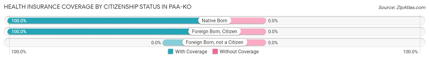 Health Insurance Coverage by Citizenship Status in Paa-Ko