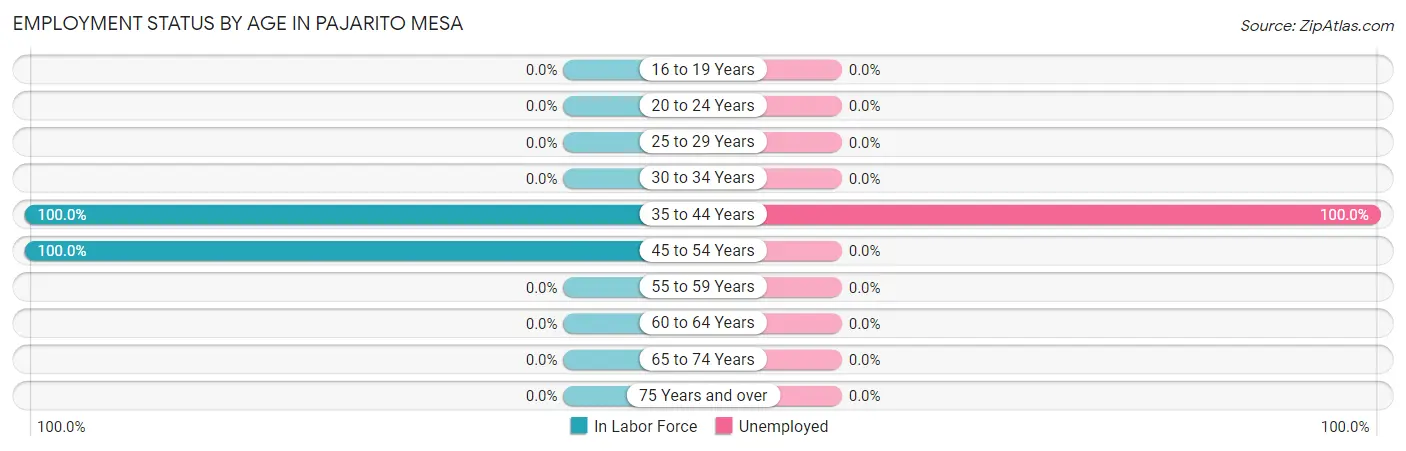 Employment Status by Age in Pajarito Mesa