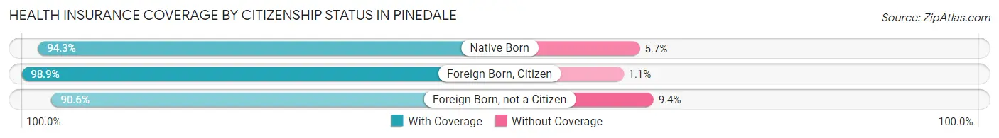 Health Insurance Coverage by Citizenship Status in Pinedale