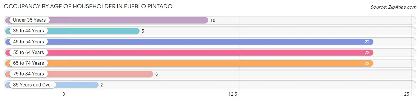 Occupancy by Age of Householder in Pueblo Pintado