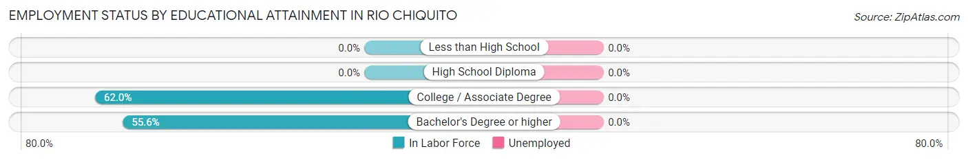 Employment Status by Educational Attainment in Rio Chiquito