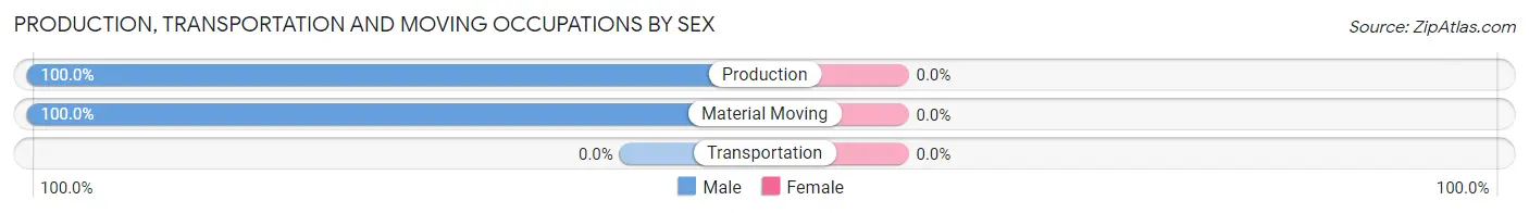 Production, Transportation and Moving Occupations by Sex in Sanostee