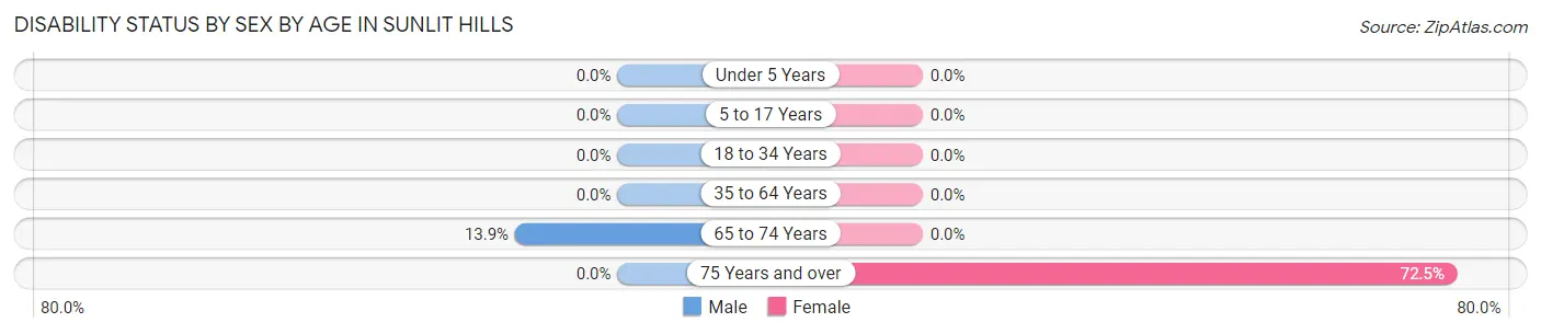 Disability Status by Sex by Age in Sunlit Hills