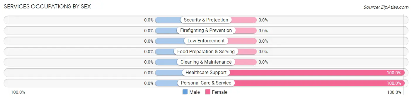 Services Occupations by Sex in Talpa