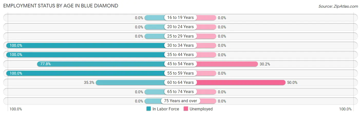 Employment Status by Age in Blue Diamond