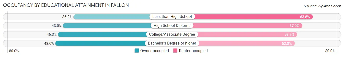 Occupancy by Educational Attainment in Fallon