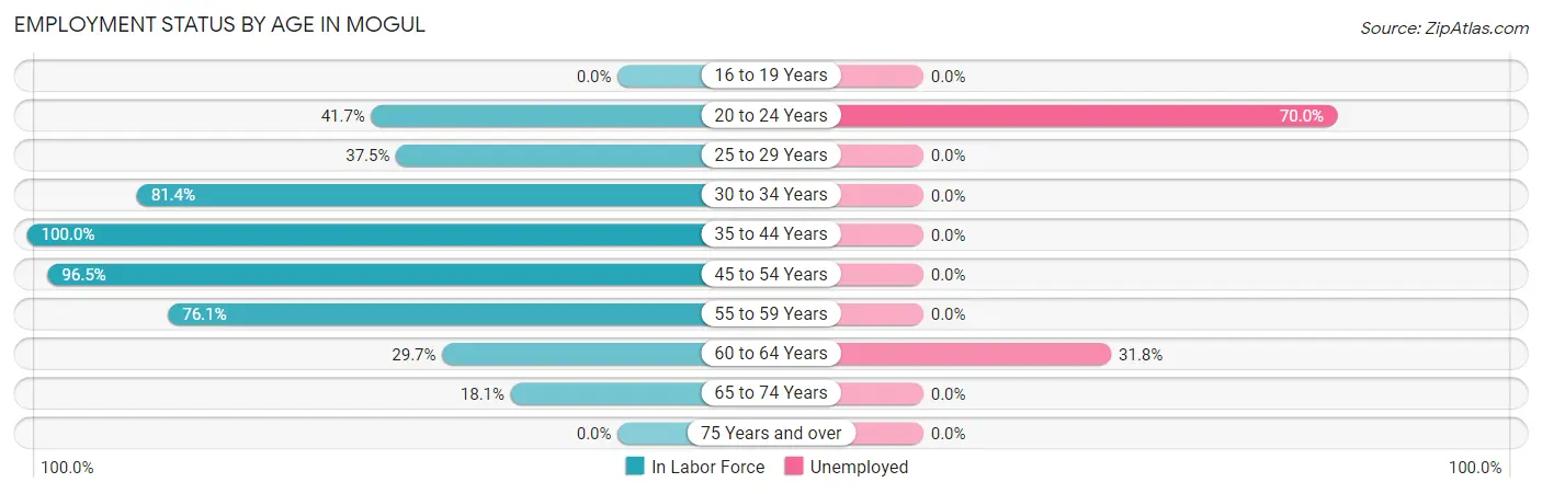 Employment Status by Age in Mogul