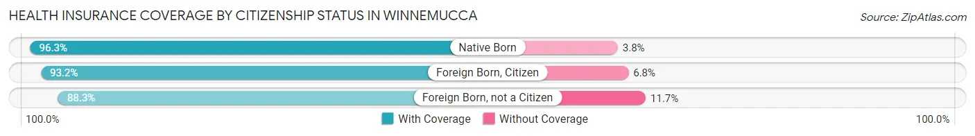 Health Insurance Coverage by Citizenship Status in Winnemucca