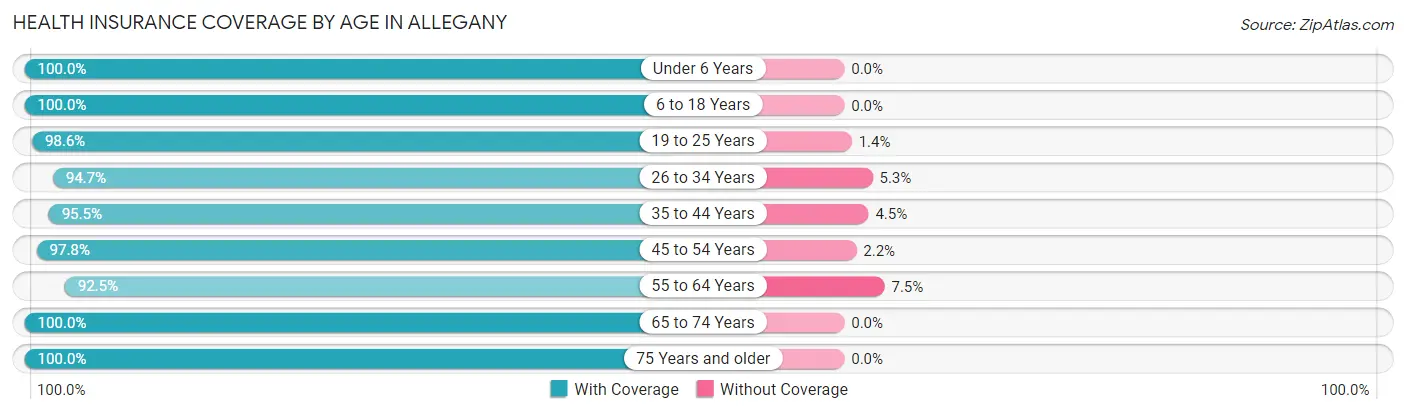 Health Insurance Coverage by Age in Allegany