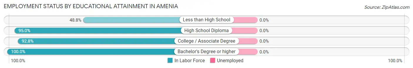 Employment Status by Educational Attainment in Amenia
