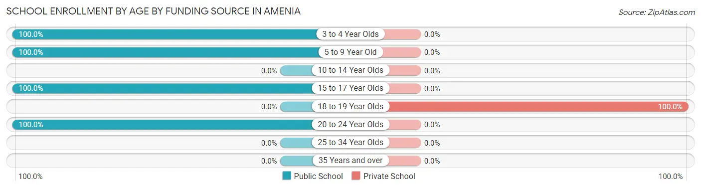 School Enrollment by Age by Funding Source in Amenia