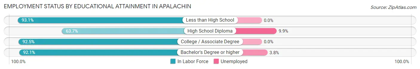 Employment Status by Educational Attainment in Apalachin
